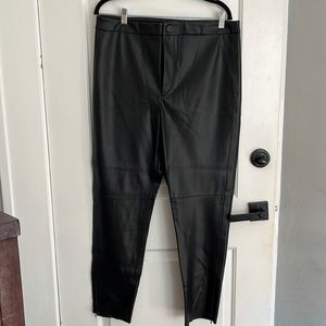 Zara black faux leather pants.